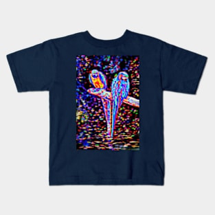 Two Electric Parrots Kids T-Shirt